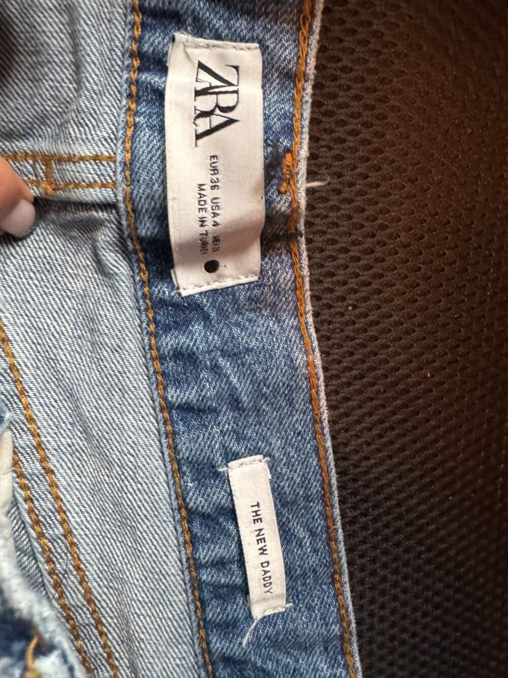 Zara The New Daddy Jeans Women’s 4 Distressed Ripped Straight Leg Y2K - Picture 6 of 6